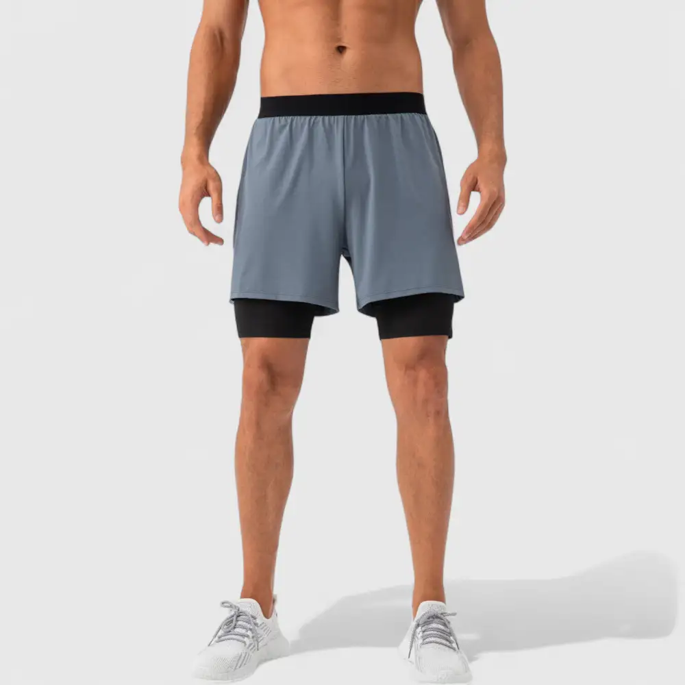 Elastic-Waist Compression Men's Athletic Shorts