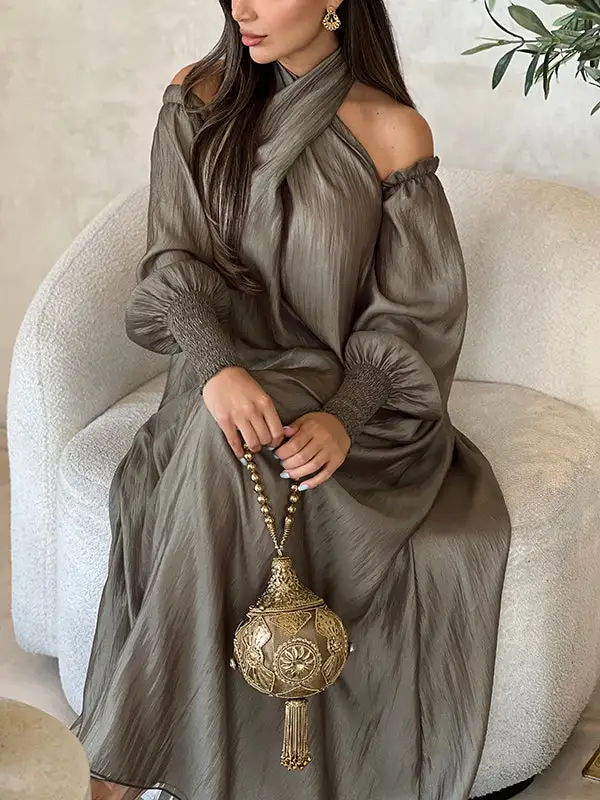 Loose Color Long Maxi Dress