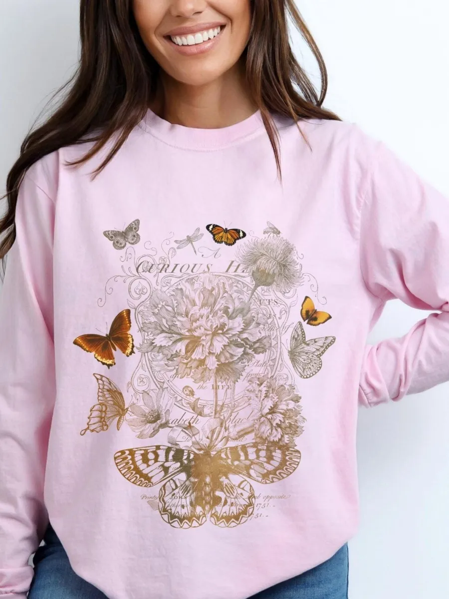 Vintage Butterfly Floral T-Shirt