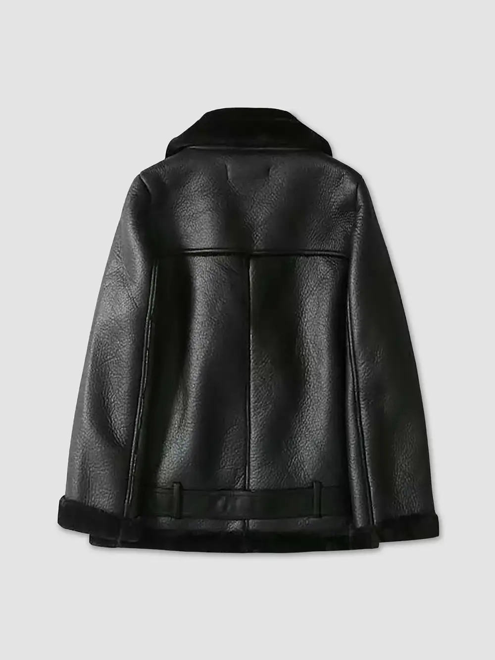 Collared Sherpa Lined Shearling Jacket