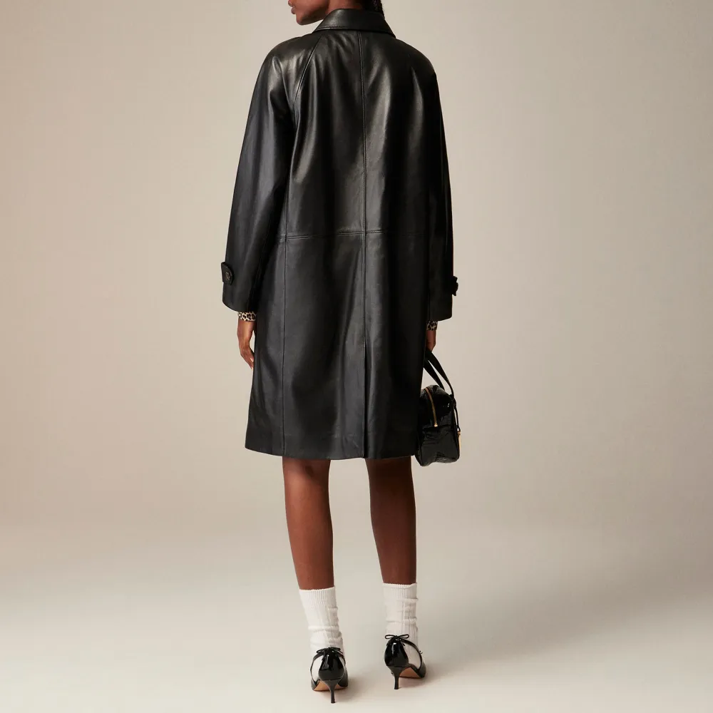 trench coat in leather
