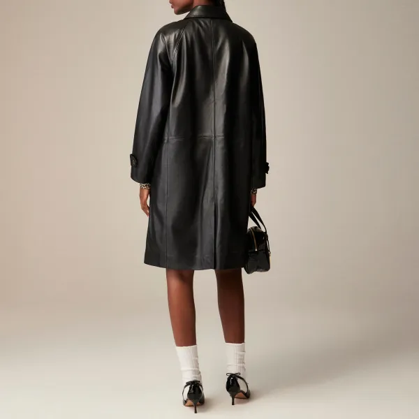 trench coat in leather