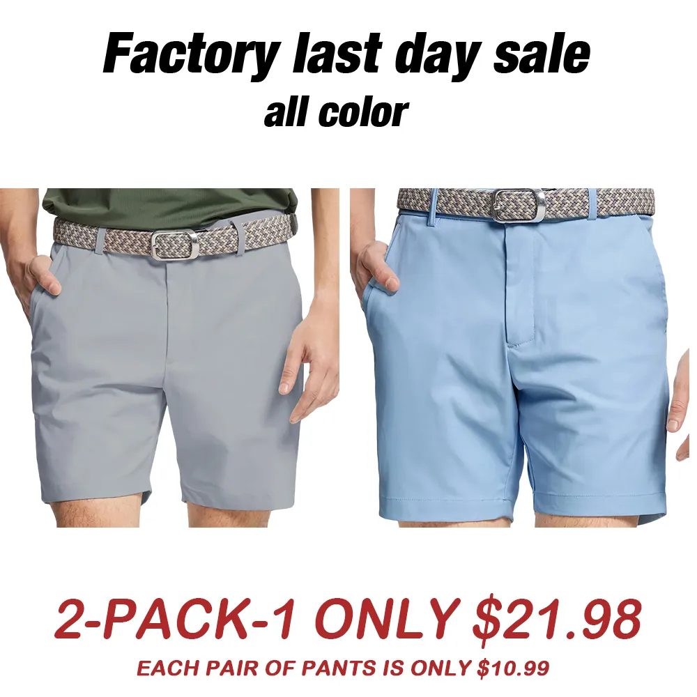 ✨ Quick Dry Golf Shorts | Stretch Waist & Moisture Wicking Fabric