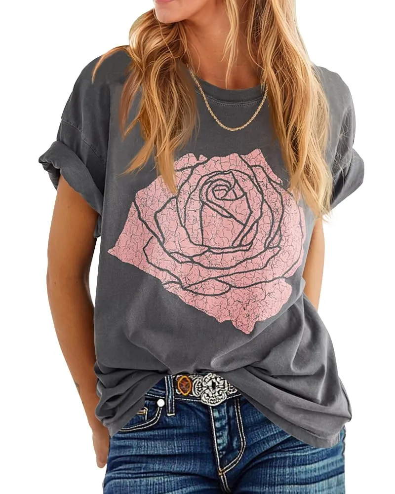 Rose Print T-shirt