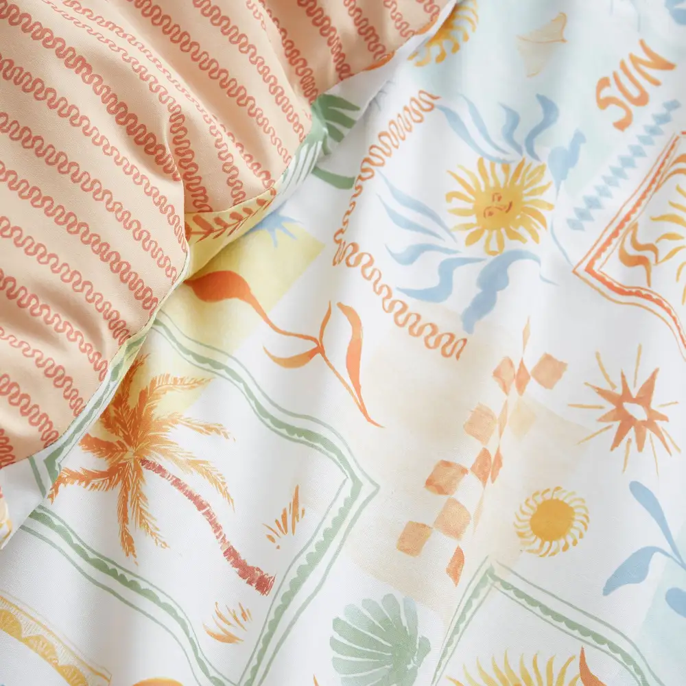 Balanced Bedroom Reversible Check Polycotton Duvet Cover Set