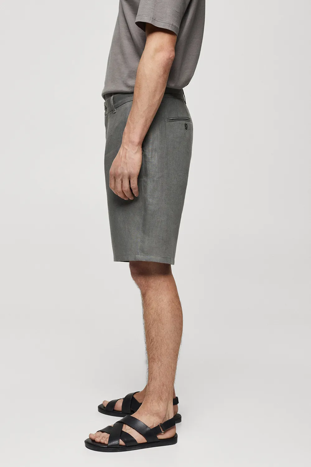 Slim-Fit 100% Linen Shorts