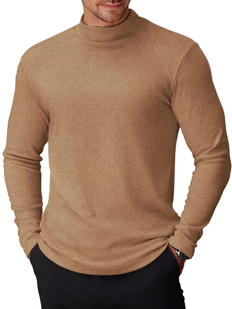 Basic Thermal Turtleneck Pullover Shirt Hoodie