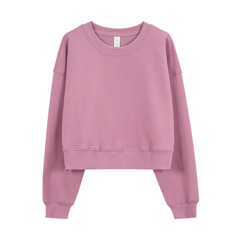 Women’s Cropped Cotton Crewneck Sweatshirt