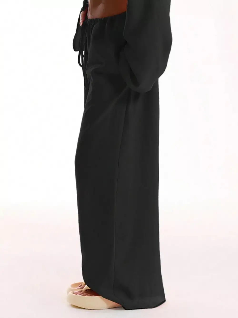 Drawstring Wide Leg Pants