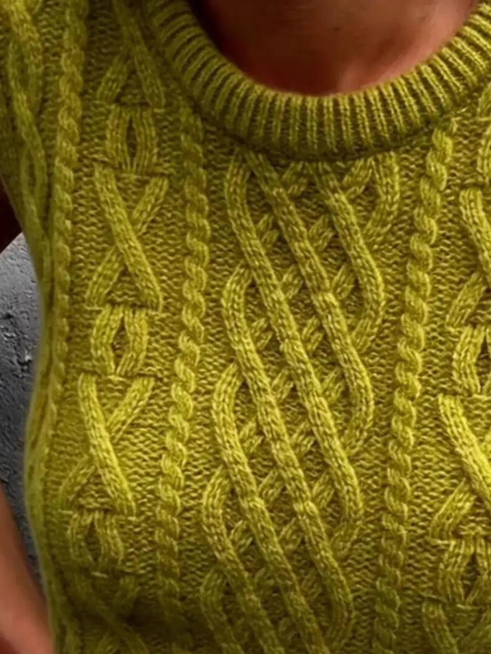 Textured Cable Knit Sweater Vest