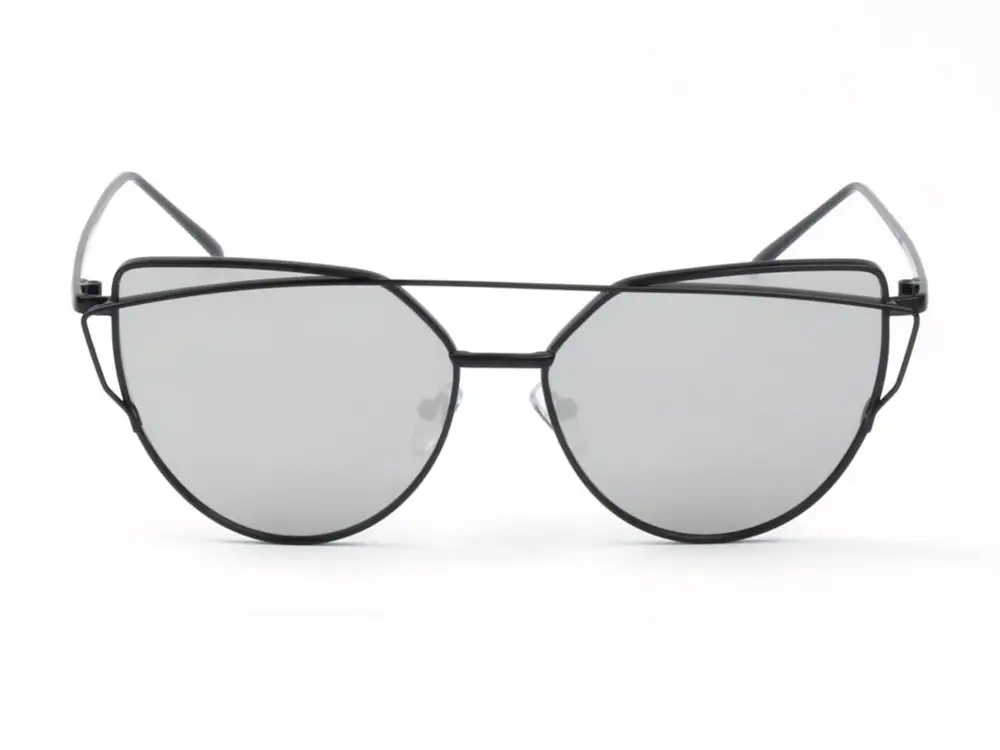 Mirrored Metal Cat-Eye Sunglasses