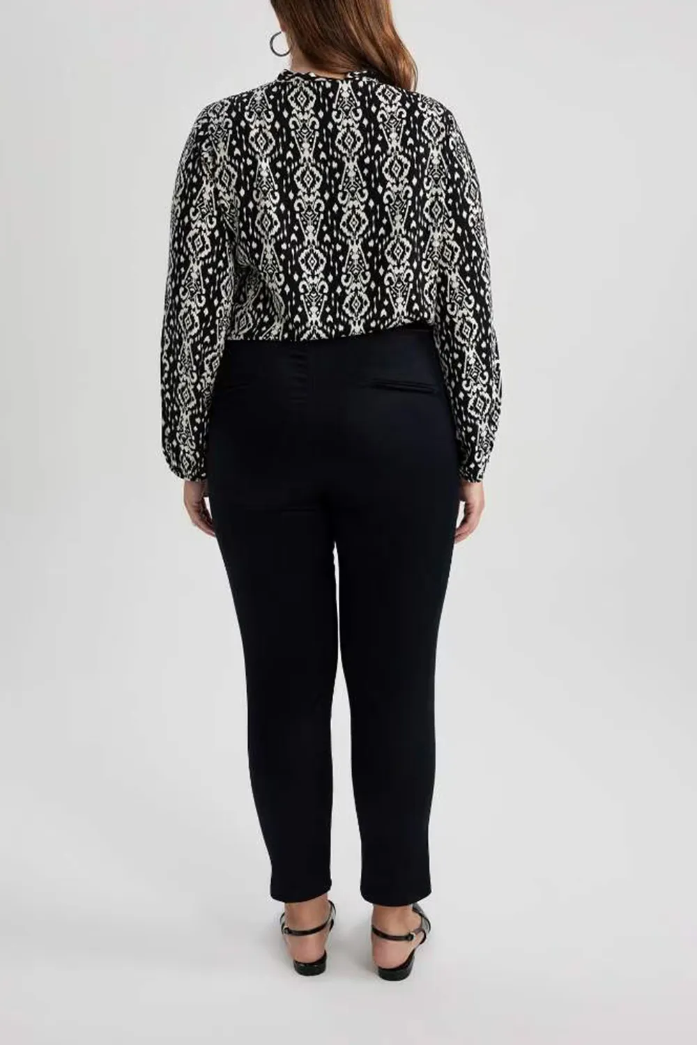 Normal Waist Satin Trousers