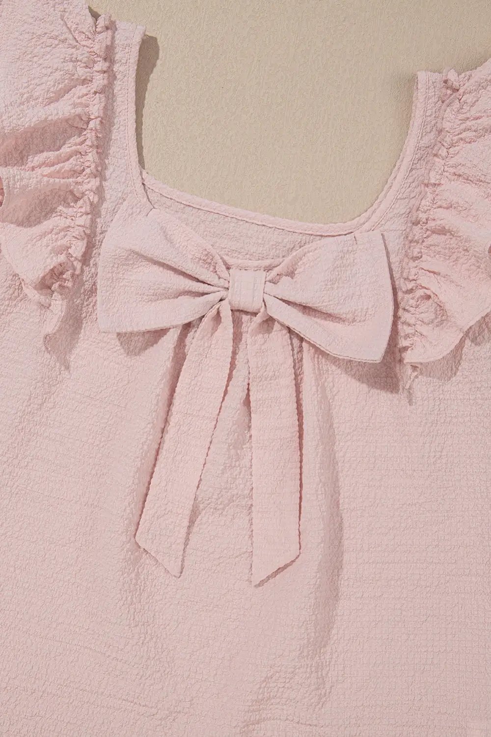 Ruffled Frilled Bow Detail Blouse