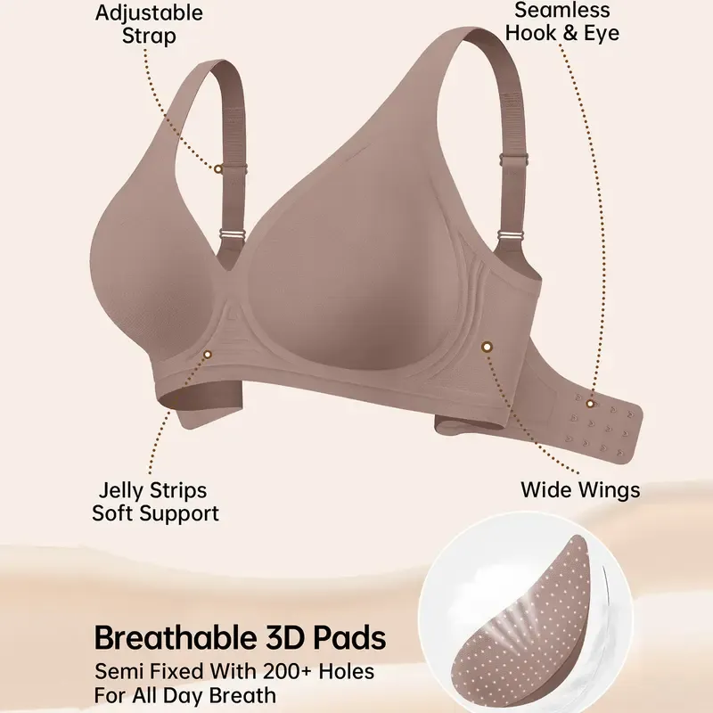 🔥Last Day💥Women's Deep-V Seamless Jelly Bra🔥8-Pack Only $24