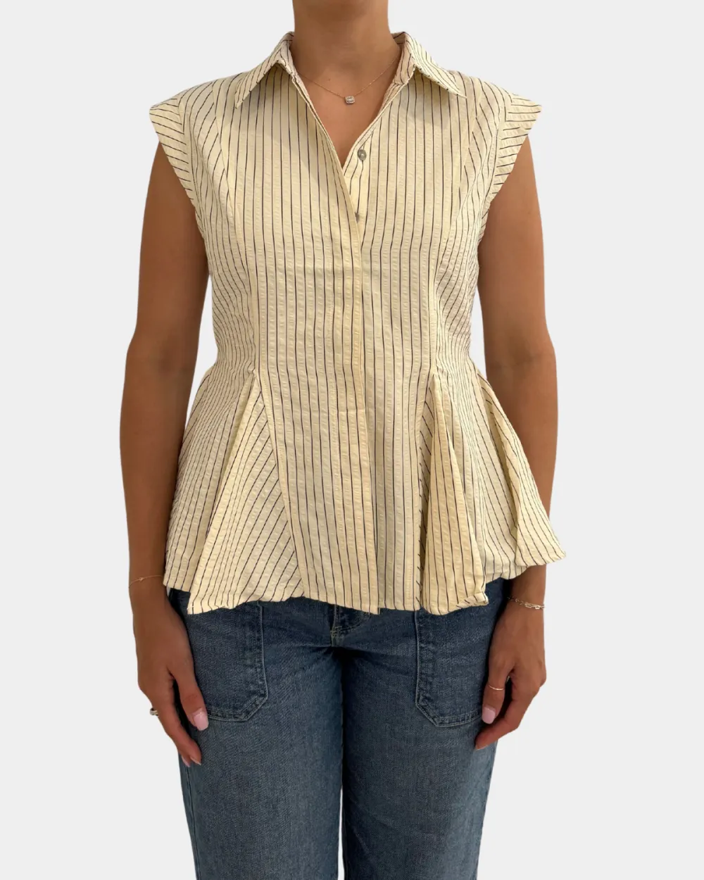 Stripe Peplum Top