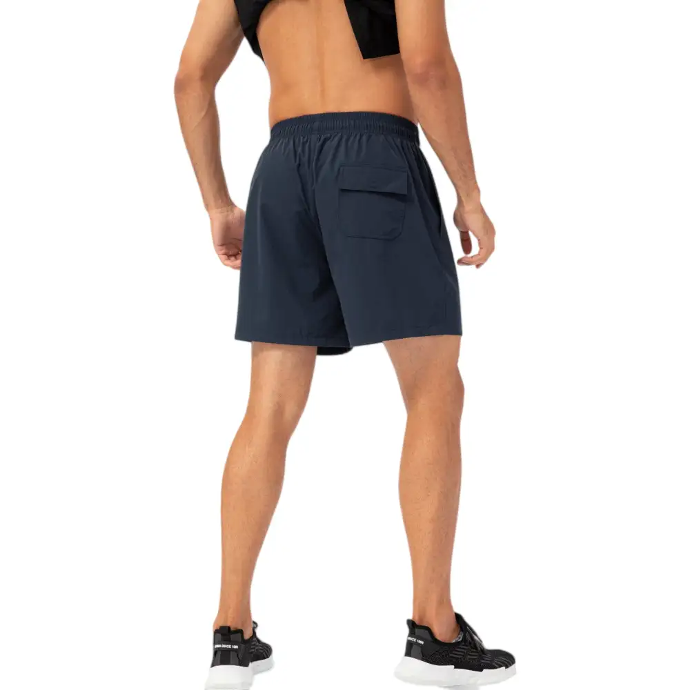 Relaxed Drawstring Elastic-Waist Side-Pocket Lightweight Men's Athletic Shorts