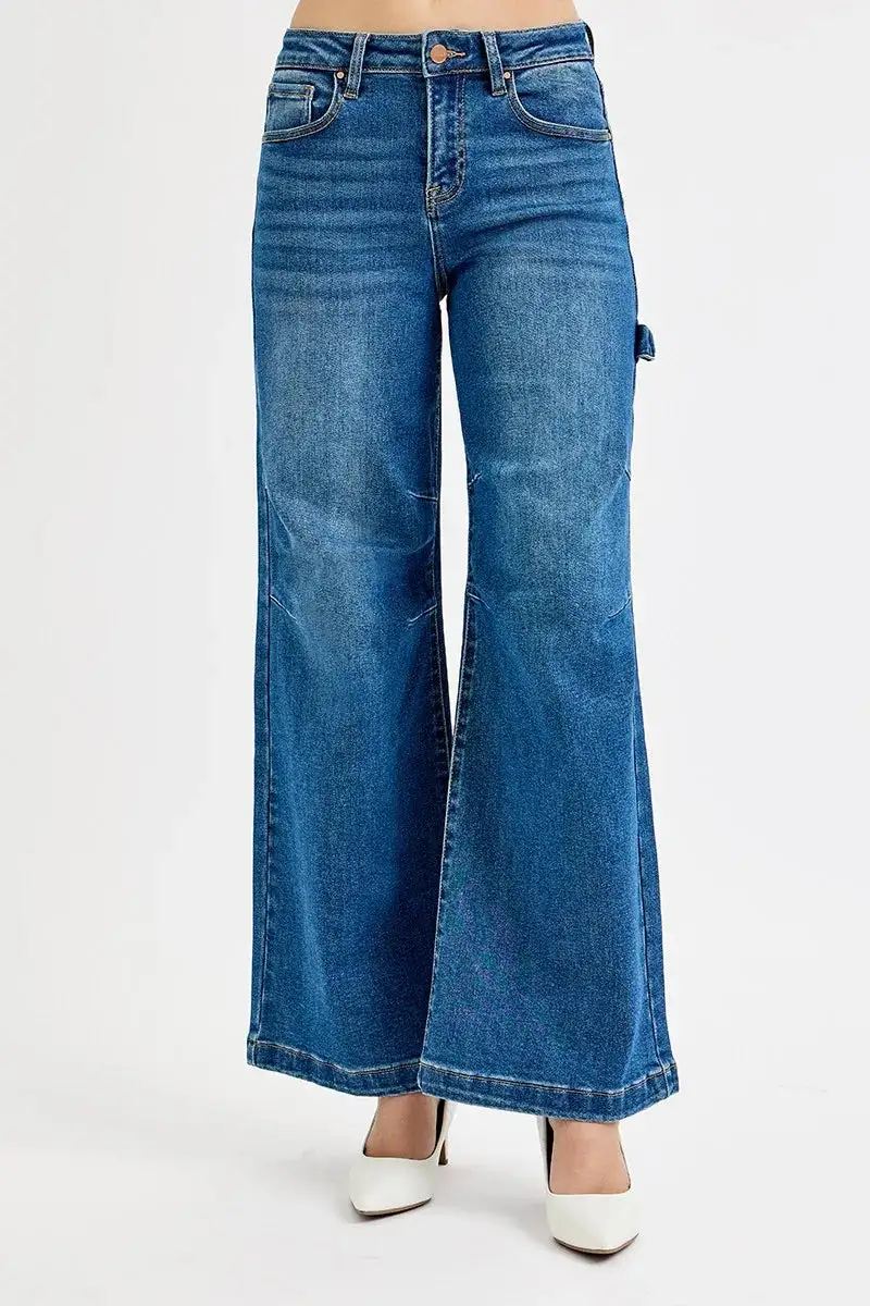 Minimal High Rise Wide Leg Jeans