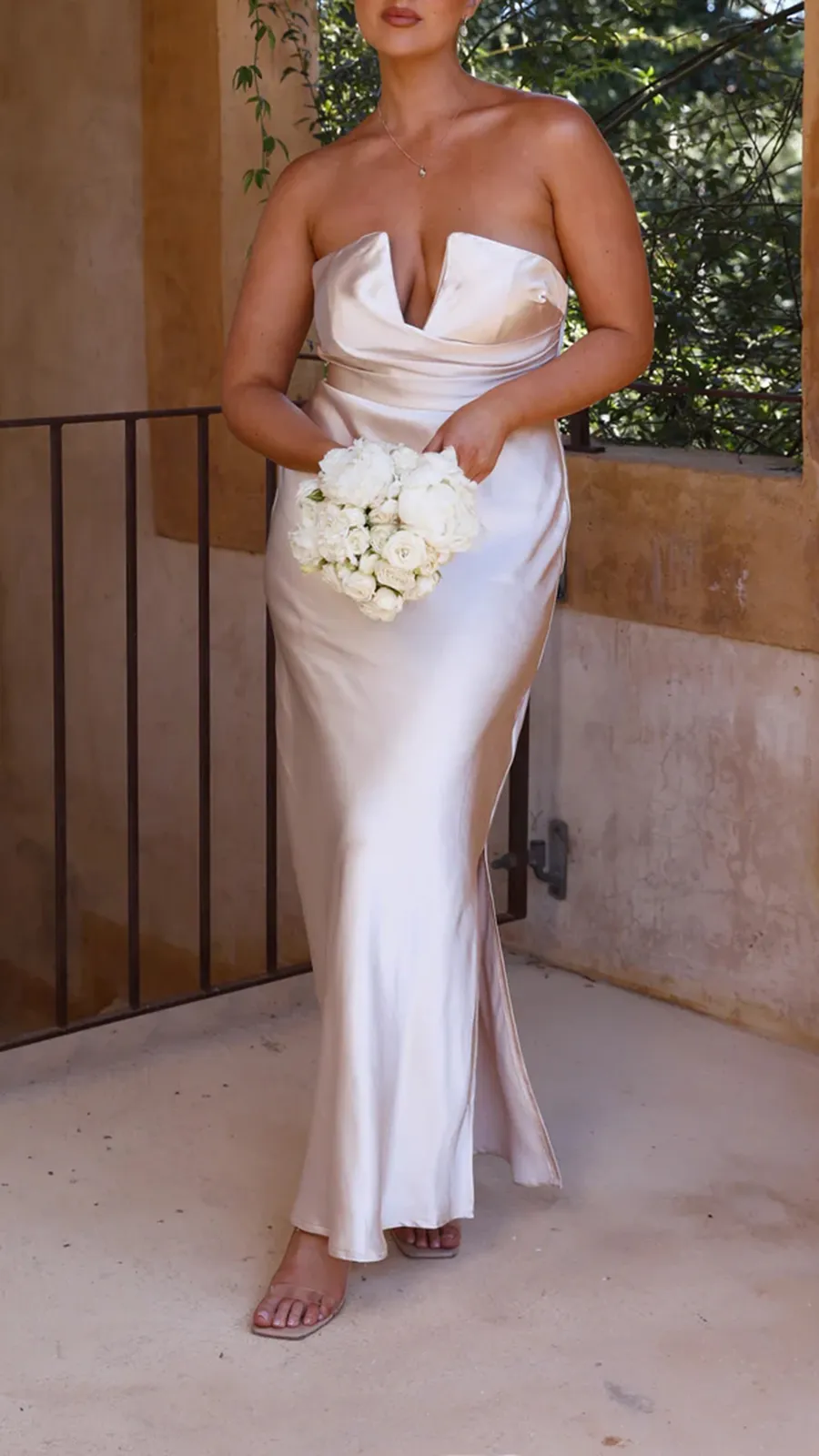 Strapless Design Dress