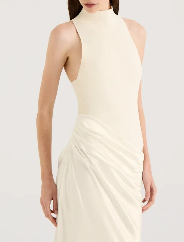 Butter Mock Neck Convertible Maxi Dress