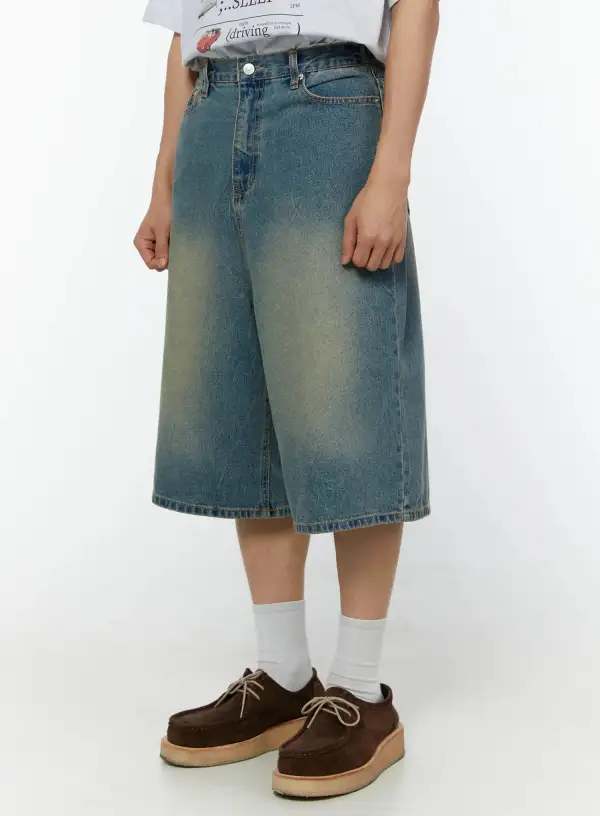 Men's Baggy Fit Denim Shorts