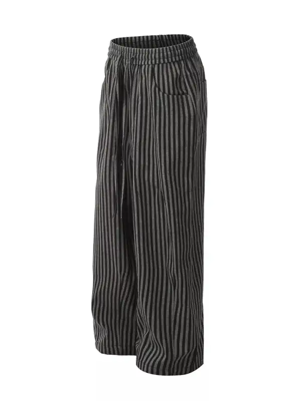 Men's Striped Casual Drawstring Pants