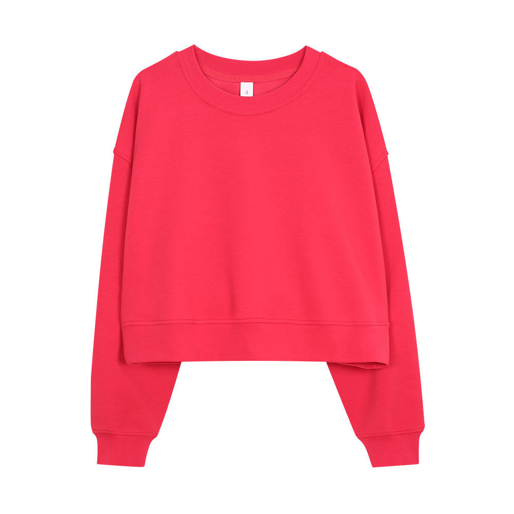 Women’s Cropped Cotton Crewneck Sweatshirt
