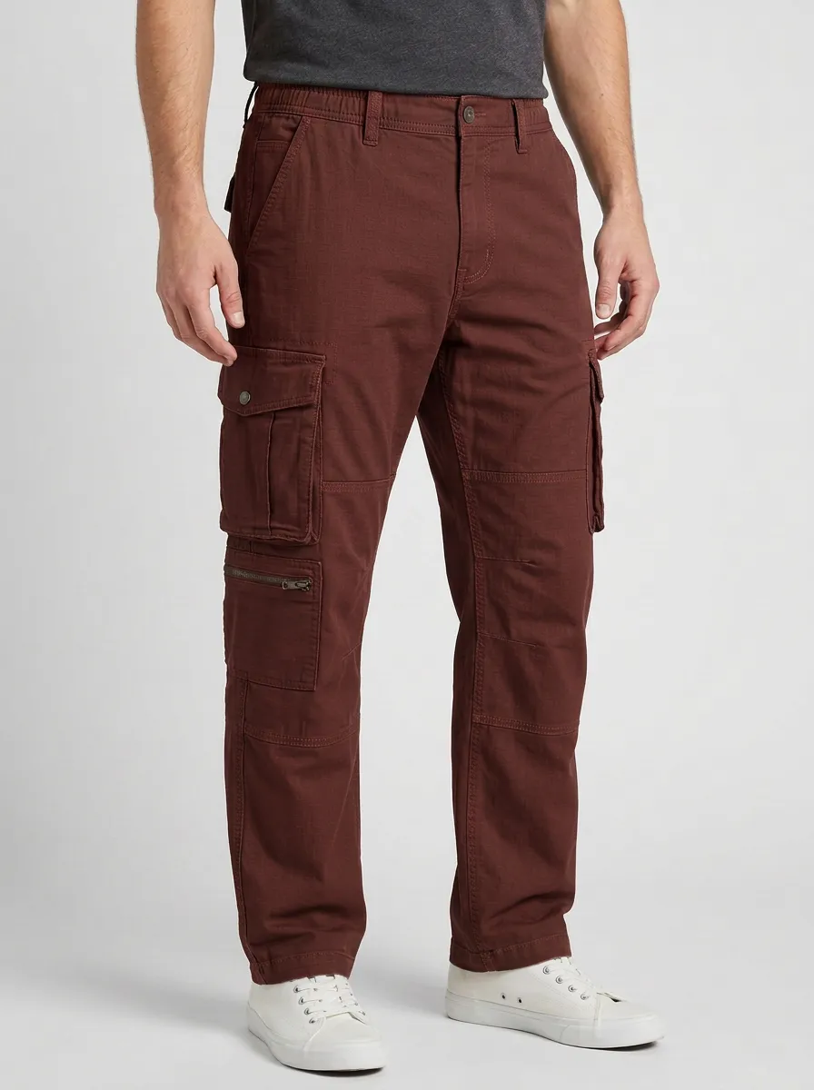 Men's Olive Green Multi-Pocket Tactical Cargo Pants