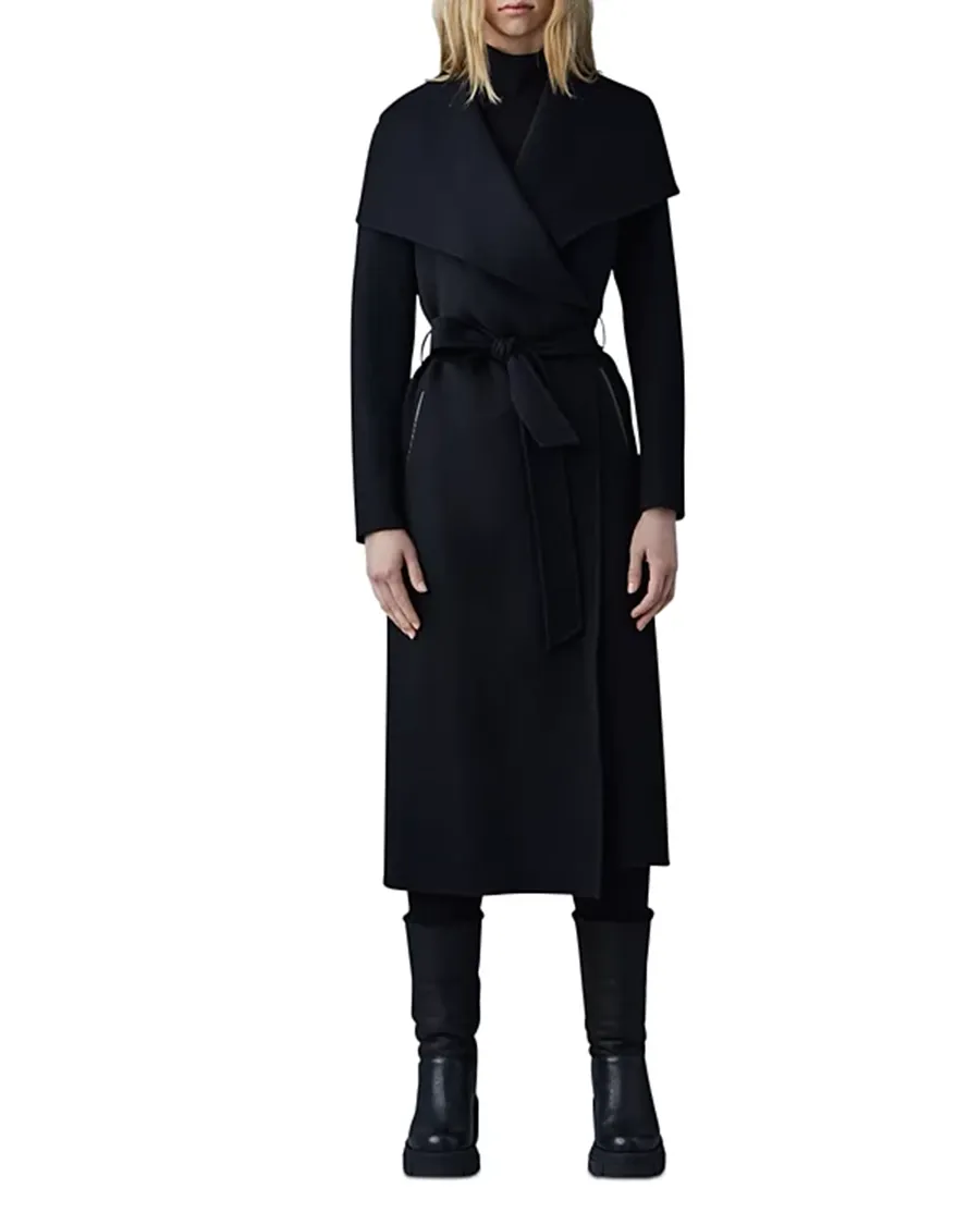 Elegant Style Lightweight Wrap Wool Coat