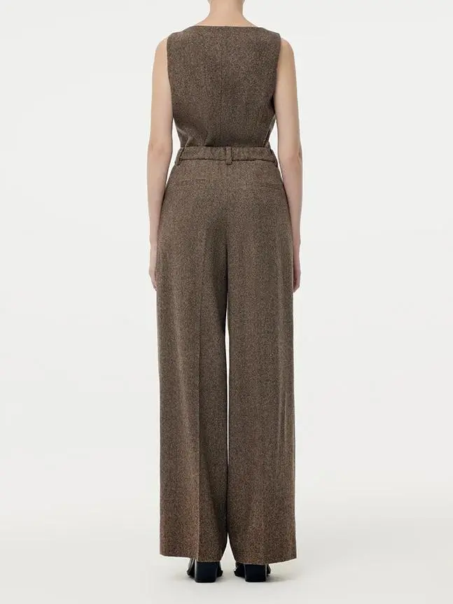 Washable Wool Women Full Length Pants