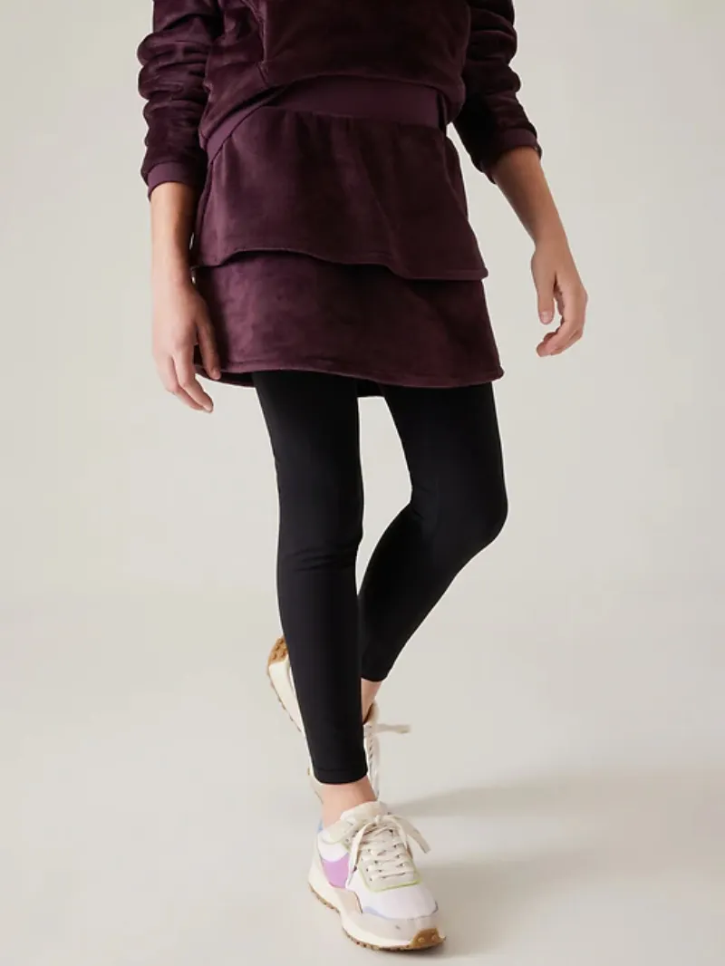 Burgundy Layered Skirt For Edgy Casual Style