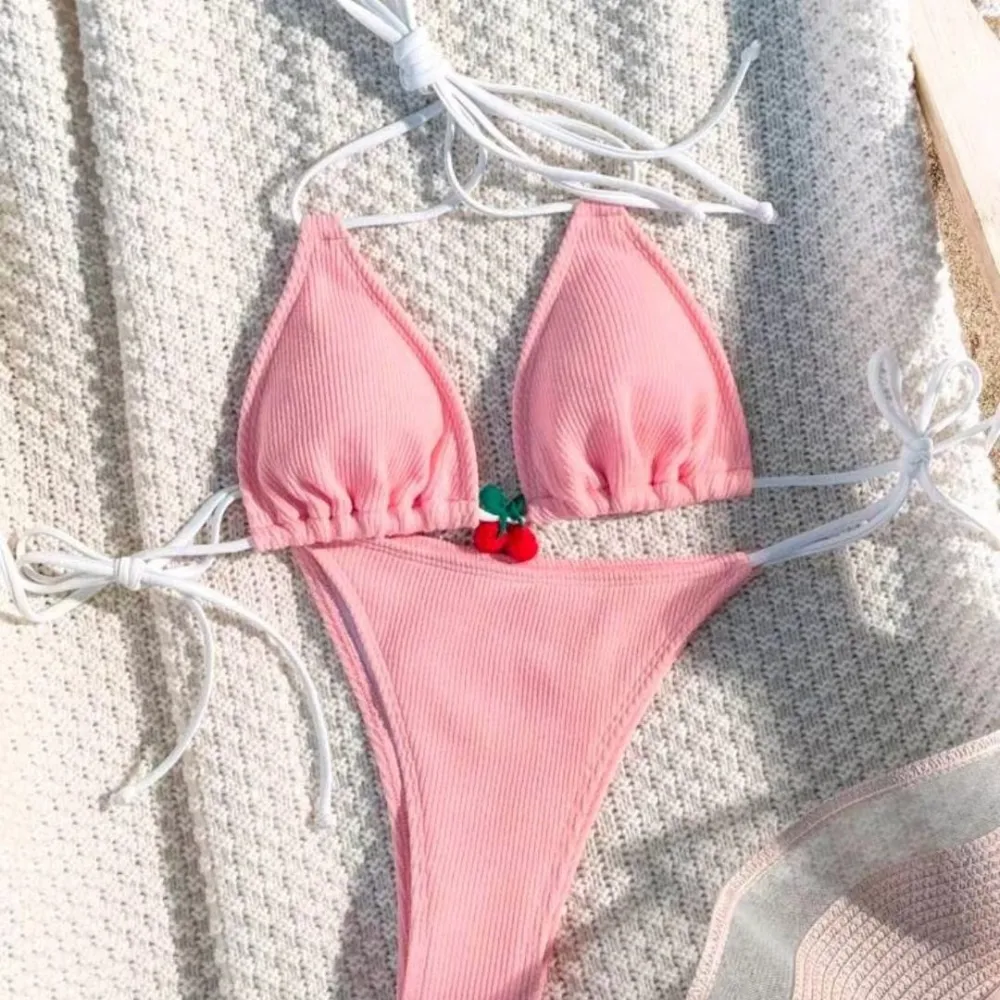 Cherry Bikini Set Two-piece Swimsuit for Beach Vacation
