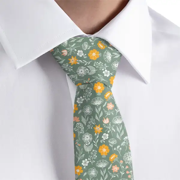 Wildflower Floral Pattern Necktie