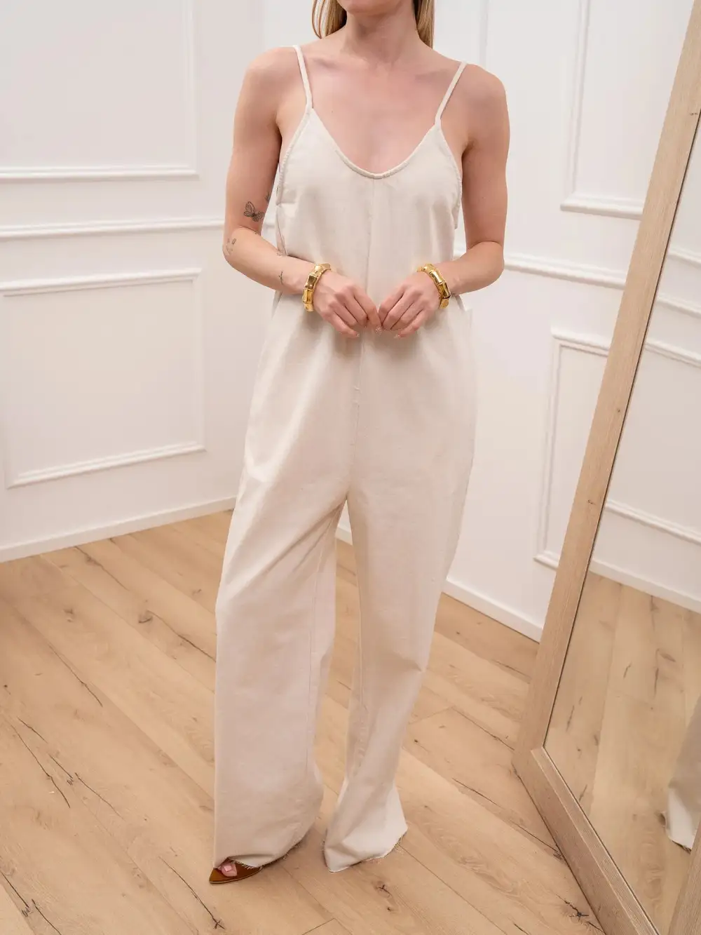 V Neck Strappy Jumpsuit