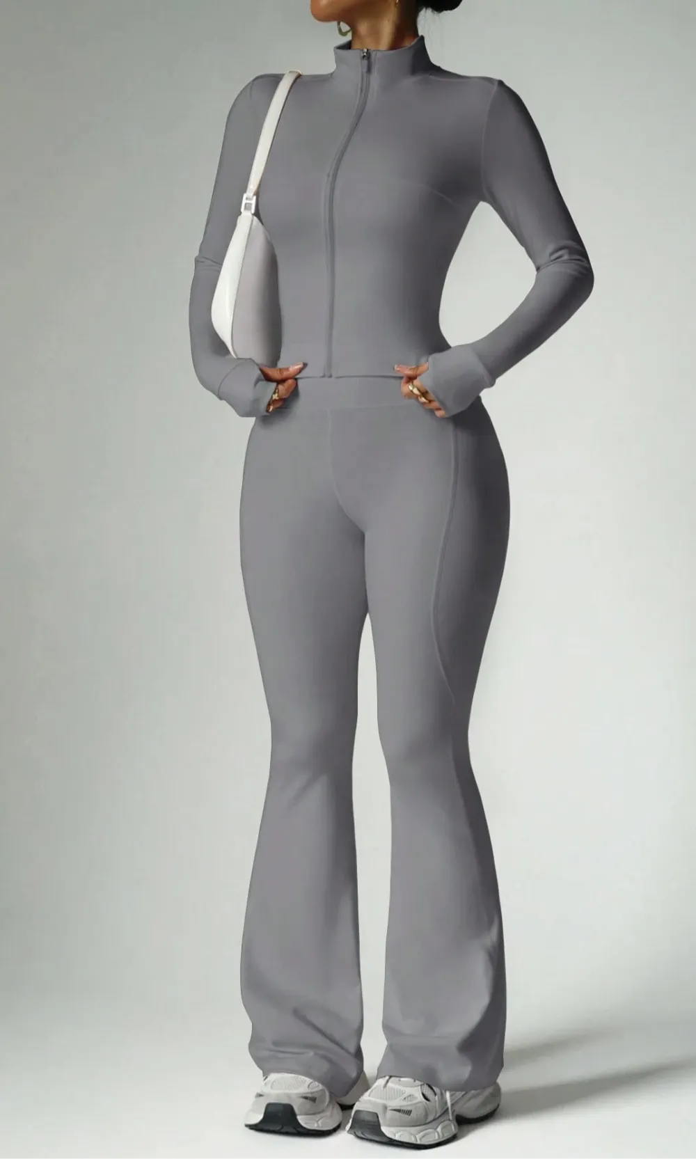 Long-Sleeve Yoga Two-Piece Top and Trousers Active Set