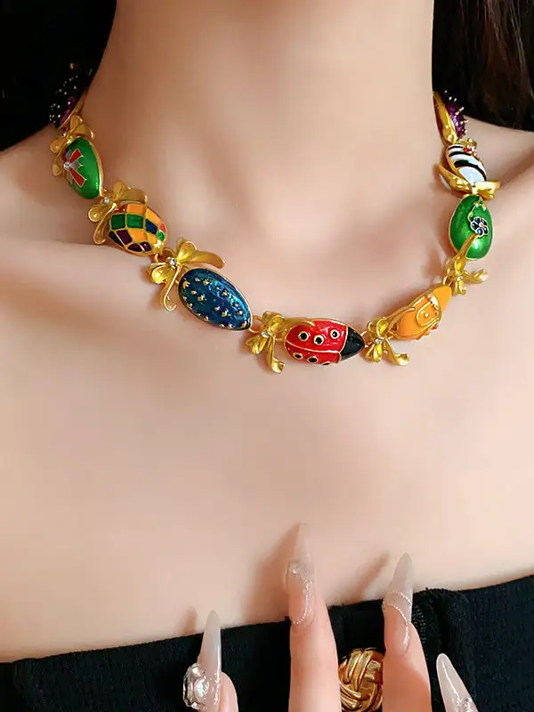 Geometric Vintage Alloy Necklace