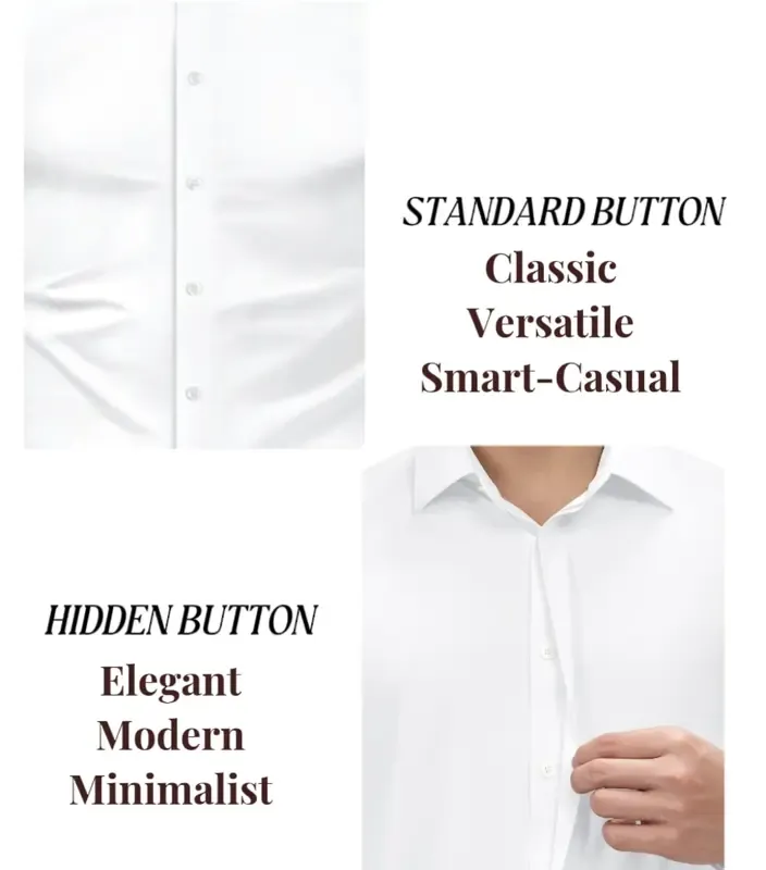 Men‘s Dress Shirts 16-Way Stretch Slim Fit Long Sleeve Button Down Shirts Wrinkle Free Traveler Shirts