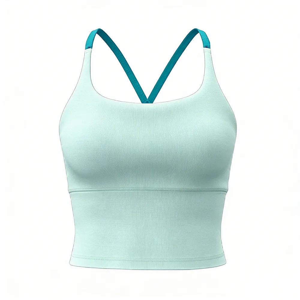 Women's Plain Criss Cross Sports Top