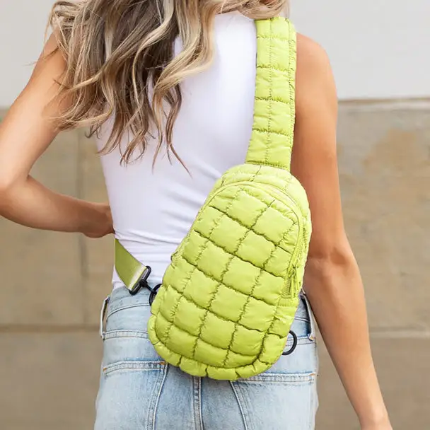 Quilted Puffer Sling Bag