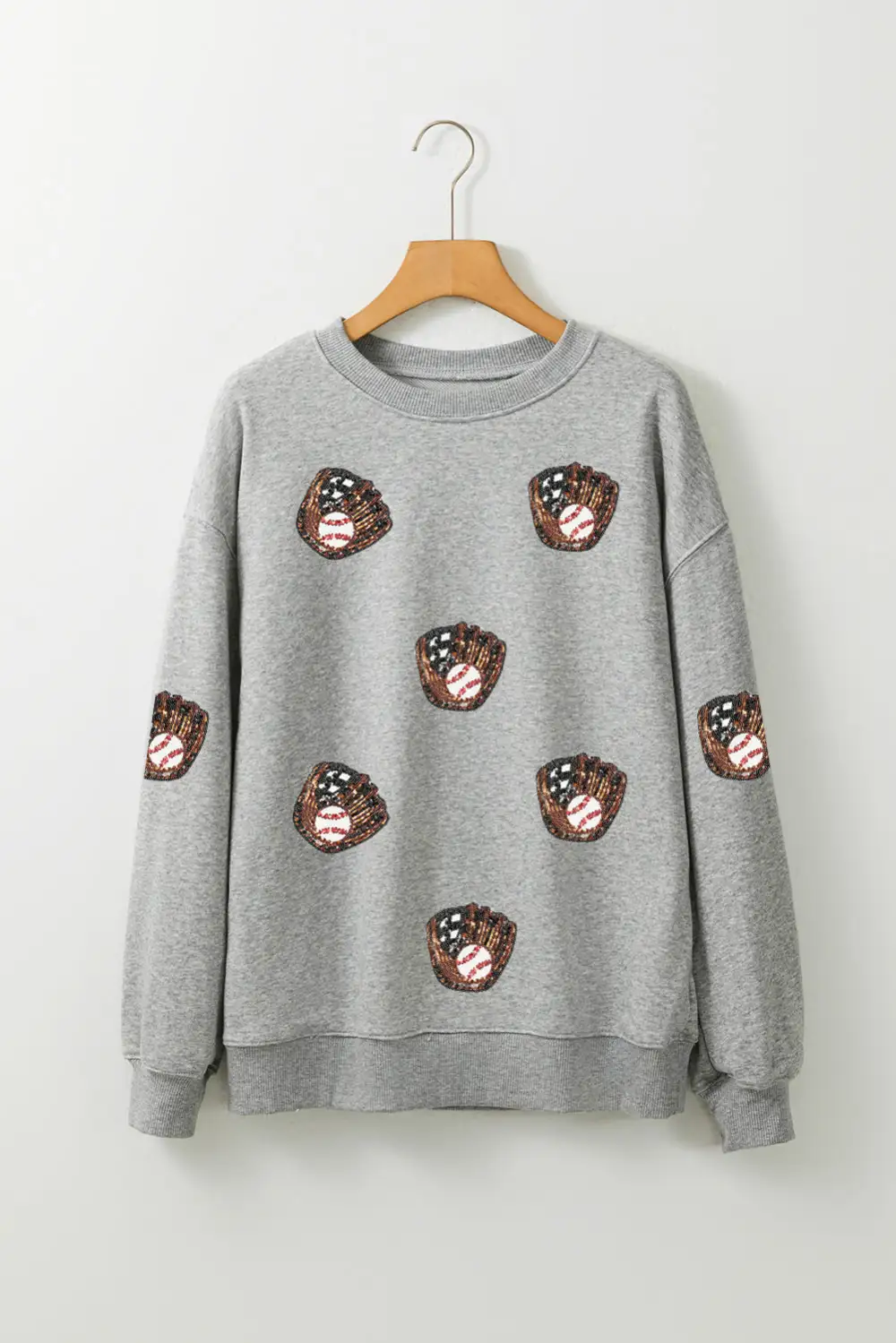 Sequin Accent Patchwork Sweatshirt