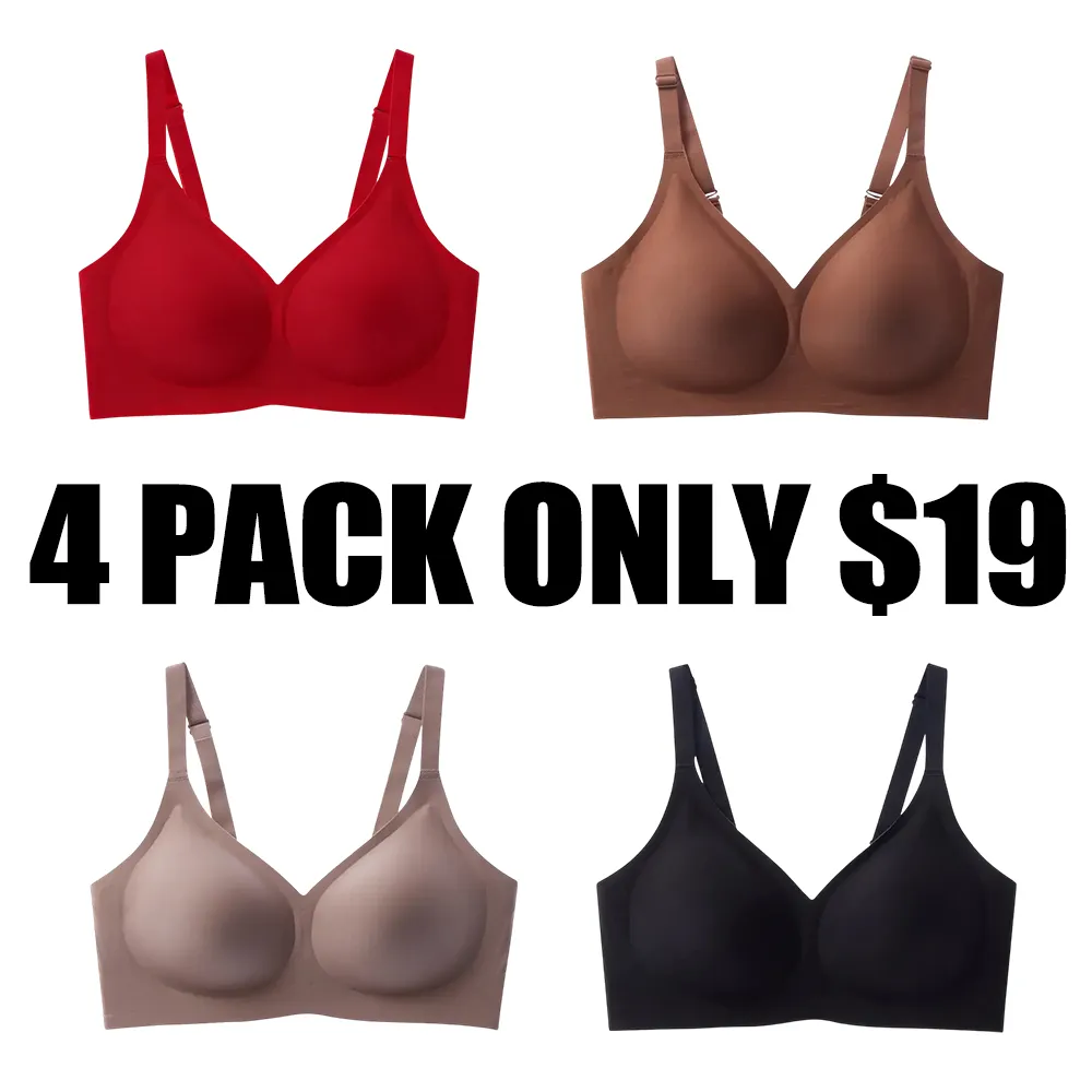 Jelly Wireless Women Comfortable Push Up Bras Wireless Seamless Full Coverage Bra Buttery Soft Everyday Tshirt Bra
