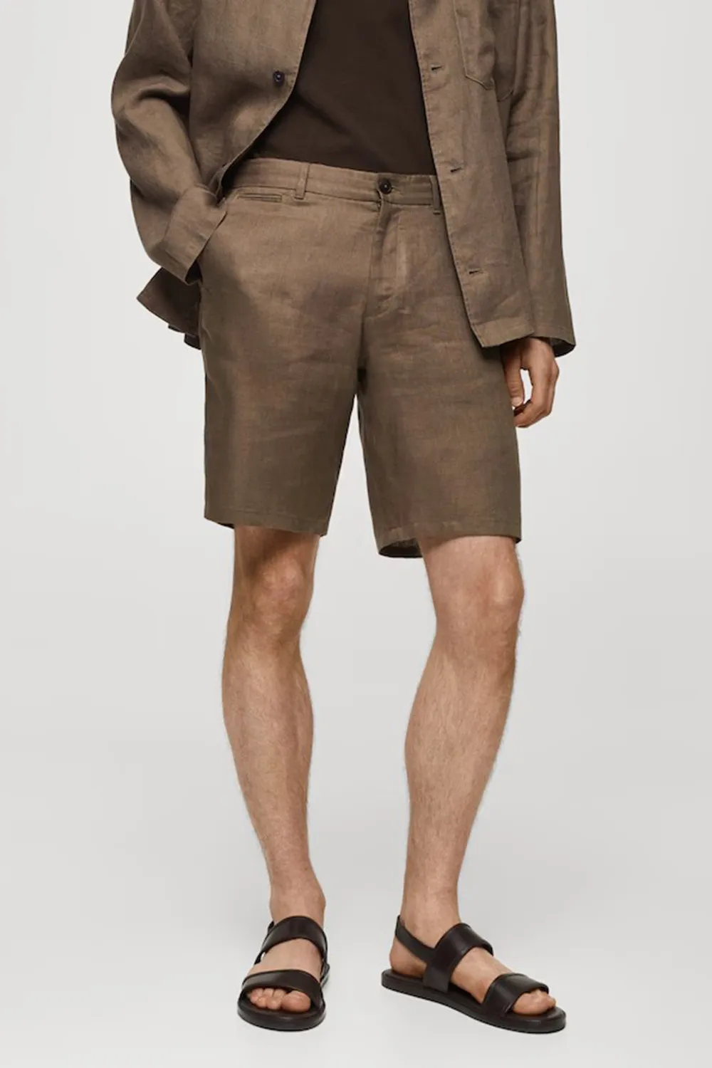 Slim-Fit 100% Linen Shorts