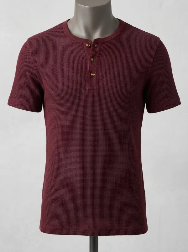 Modern Essential Men's Short-Sleeve Henley Shirt