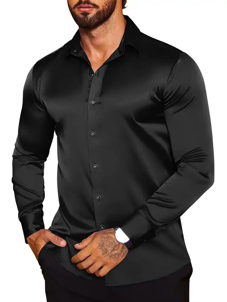 Modern Silk Stain Dress Shirts