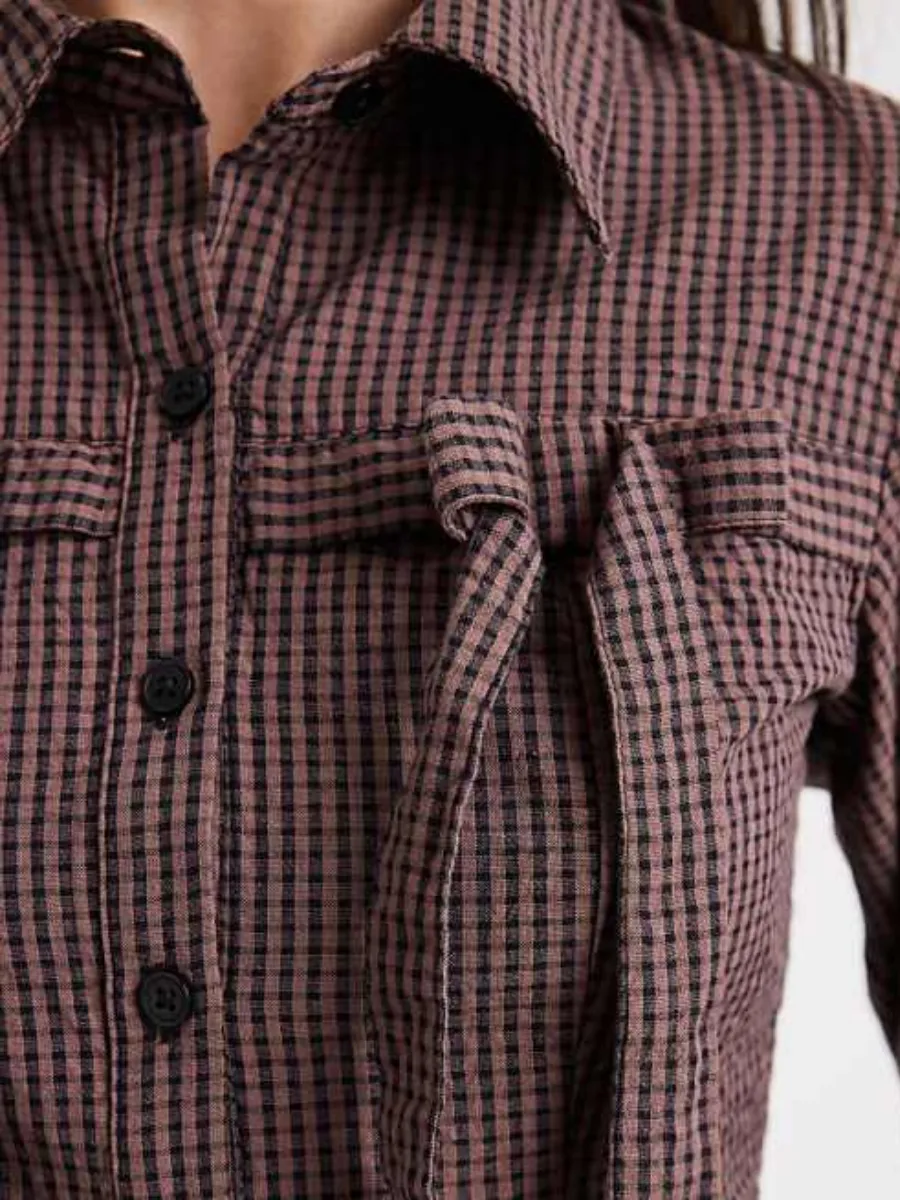 Fitted Gingham Shirt