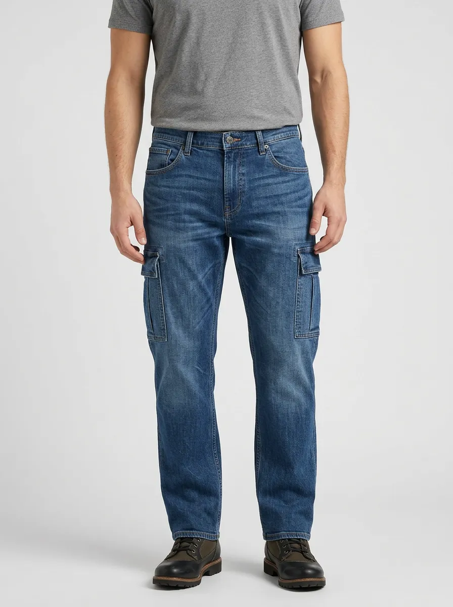 Multi Pocket Cargo Jeans
