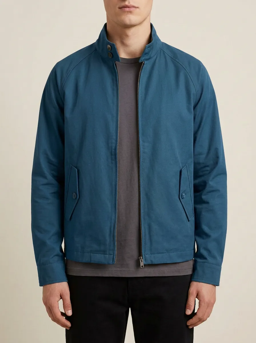 Relaxed Stand Collar Zip Jacket