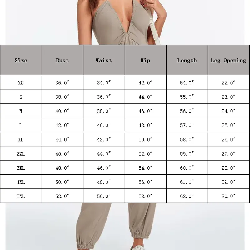 [Plus Size] Solid-Color Jumpsuit with Pockets