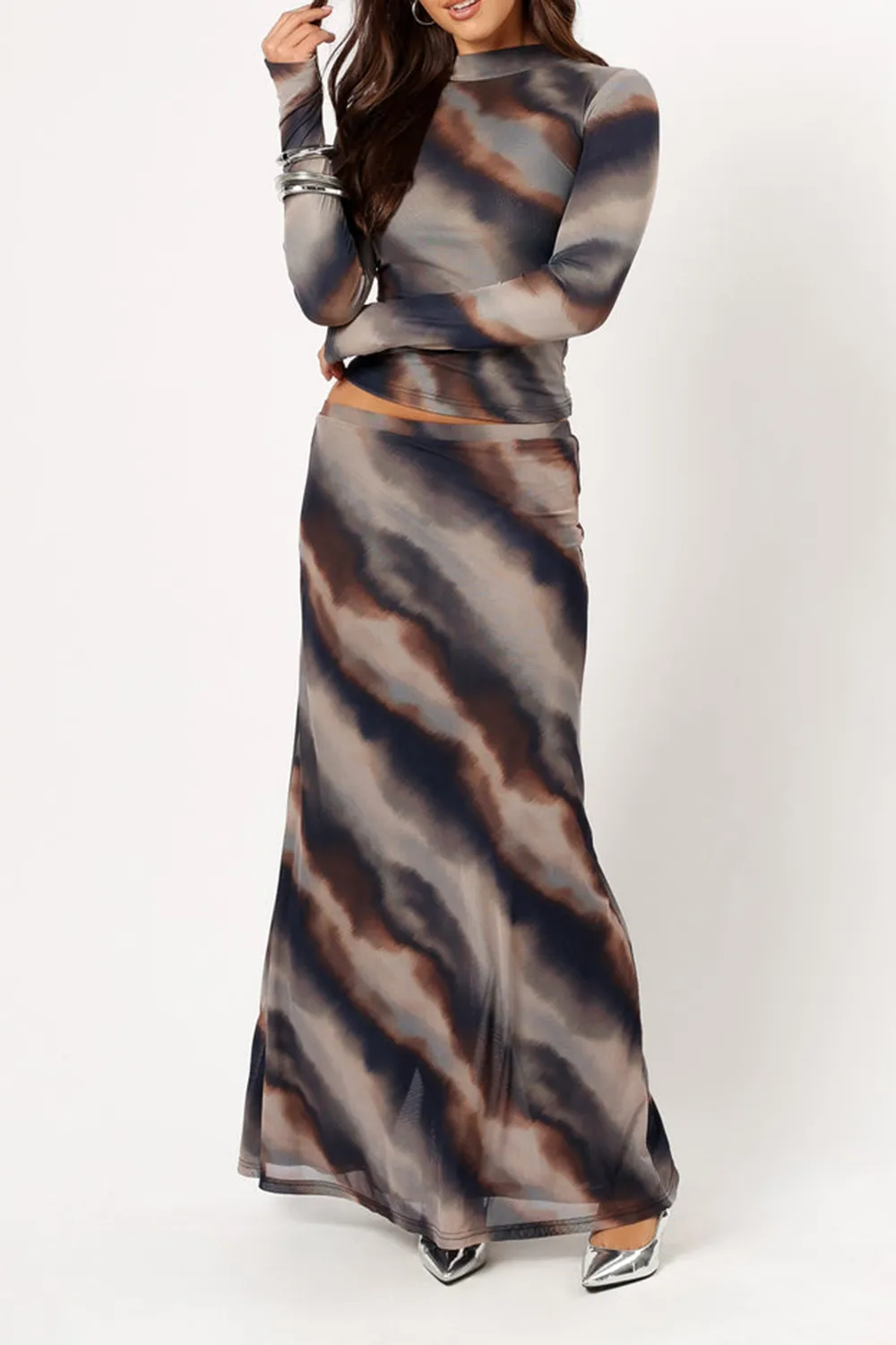 DUSK PRINT MAXI SKIRT