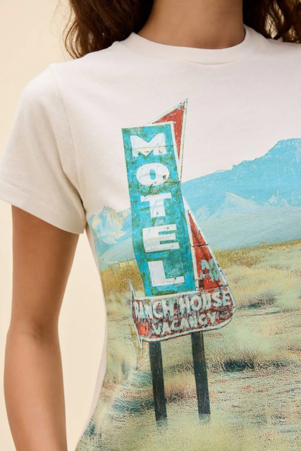Printed Oversized Fitted Tee