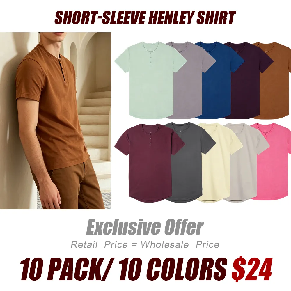 🛒 90% OFF NOW!2026 New Men's Henley Drop-Cut